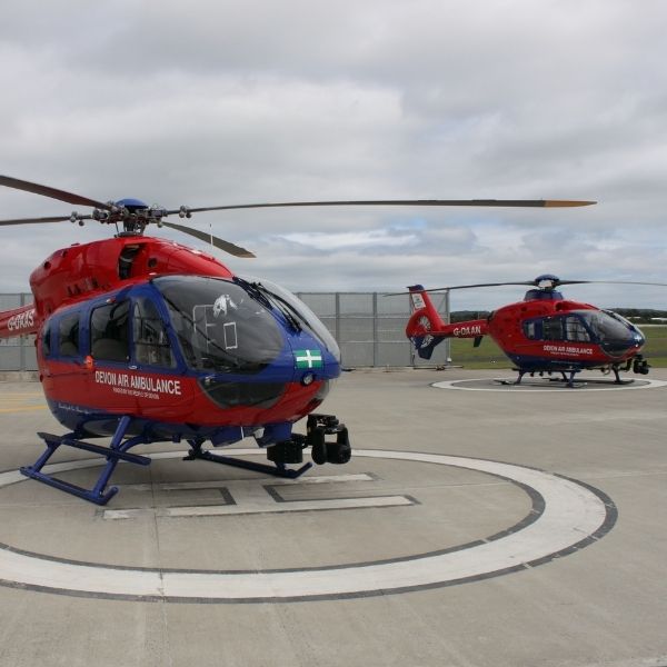 Helipad with both aircraft